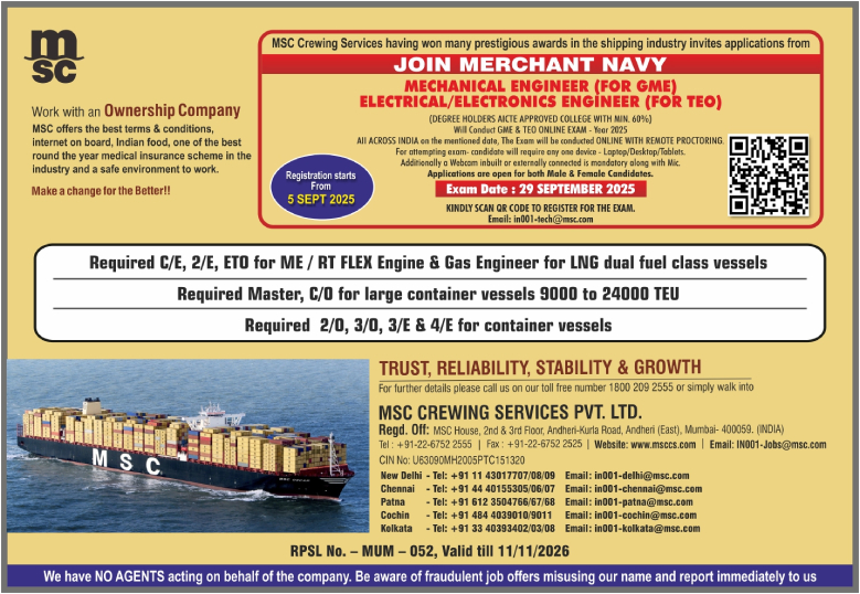 msc crewing